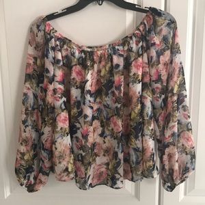 Off the shoulder cropped top